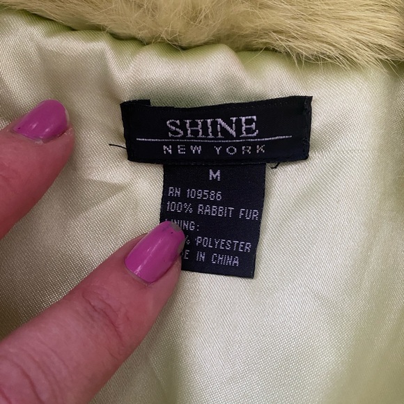 Lime rabbit Fur Jacket m - Picture 6 of 6